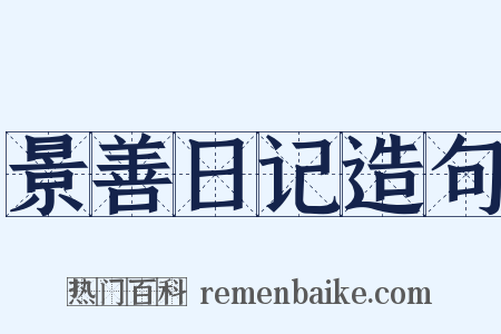 景善日记造句是什么意思的图片